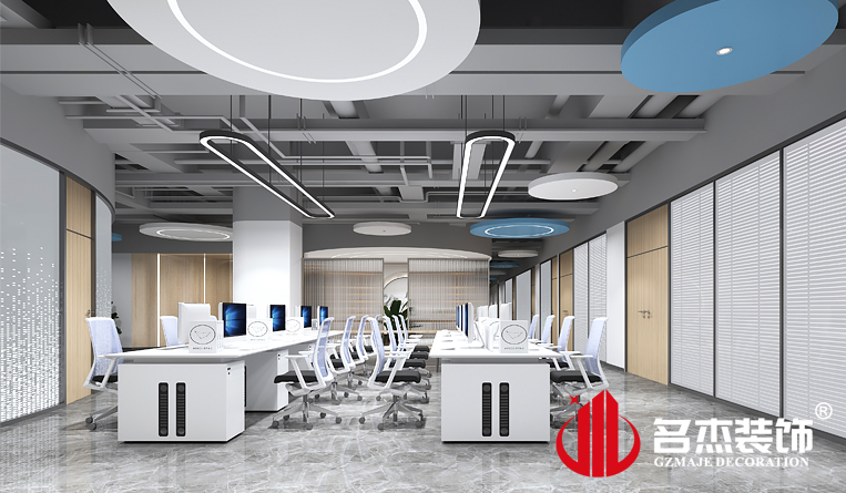 開放辦公區裝修設計效果